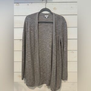 J. Jill Heathered Gray Open Cardigan
